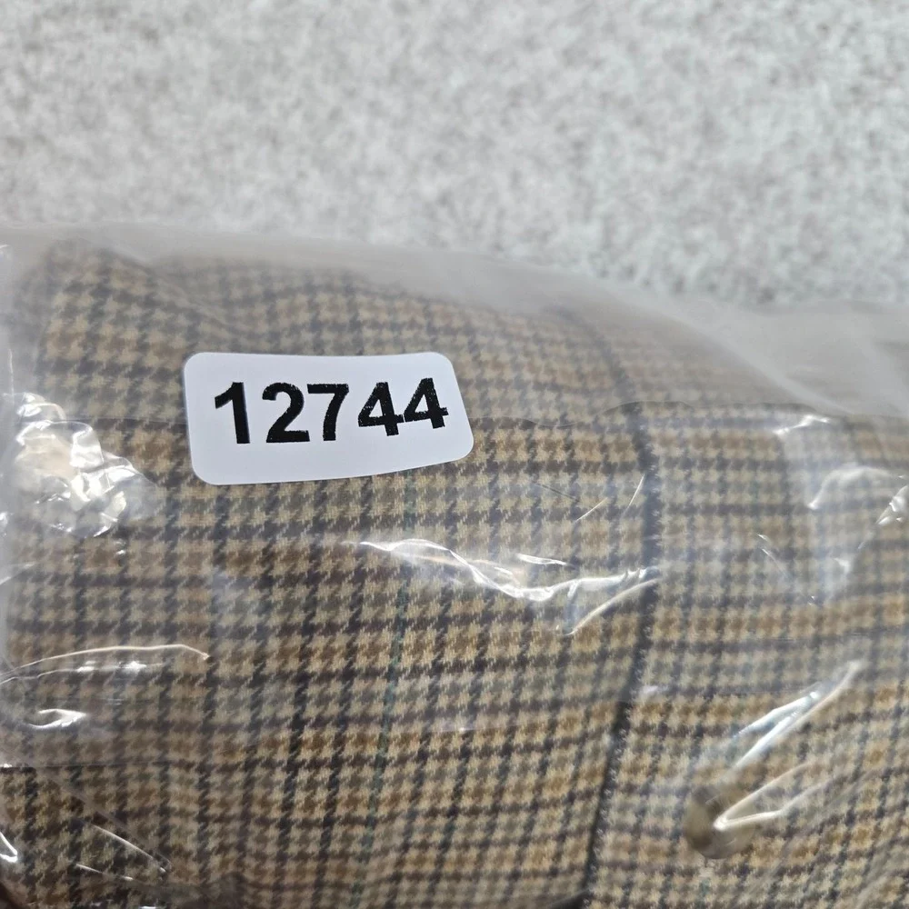 L.L. Bean shirt Men's Large Long Sleeve brown tan Gray Houndstooth RARE - Picture 8 of 8